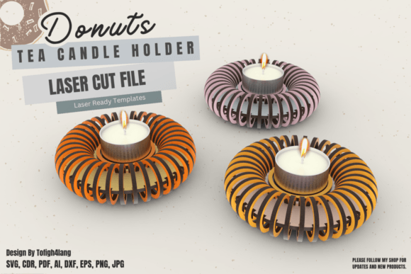 Donuts Portavelas Creativo Digital